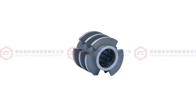 55mm Side Feed Screw Element with Slotted Design – Wear Resistant and CNC Machined